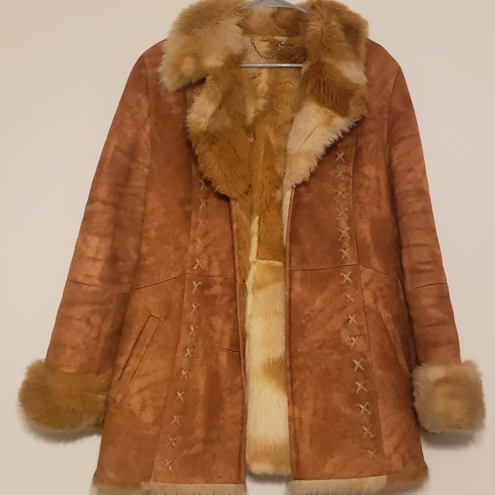 Penny Lane Style Fuax Suede Coat